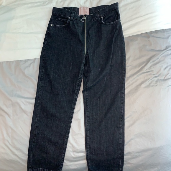 REVICE BLACK YING YANG CROP JEANS - Picture 6 of 9